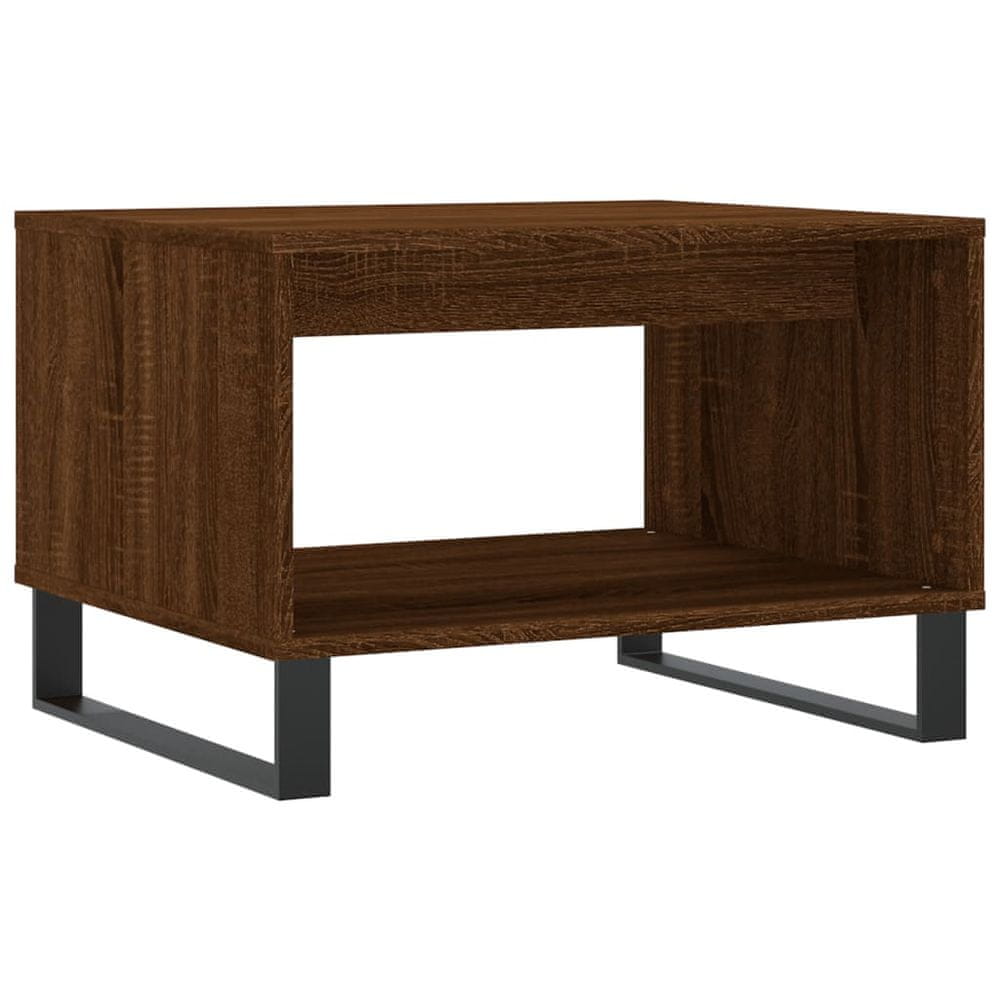 Vidaxl Konferenčný stolík hnedý dub 60x50x40 cm spracované drevo